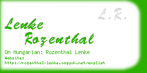 lenke rozenthal business card